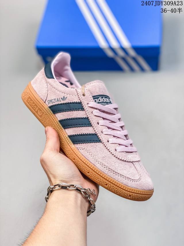 Adidas Handball Spezial 三叶草手球特别版圣帕特里克节联名款 全鞋采用yezzy500一样的皮料 进口长绒皮，特殊工艺技术 原盒包装 牛筋