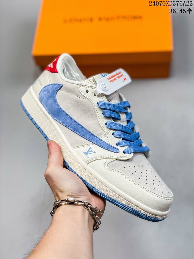 海外爆款限量发售！公司级 Travis Scott X Fragment Design X Jordan Air Jordan 1 Low Og Sp Lv联名