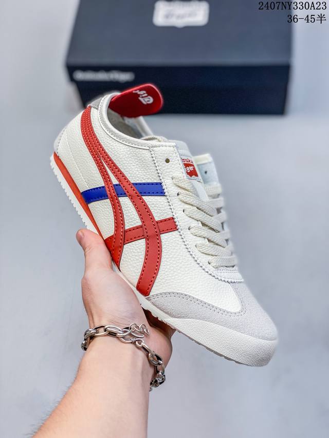 头层皮带半码 Asics Onitsuka Tiger 亚瑟士 鬼冢虎 清晰显眼 配加软鞋垫 脚感舒适度爆满 原膜原料生产 鞋底平底耐磨防滑显著 一款绝佳休闲和