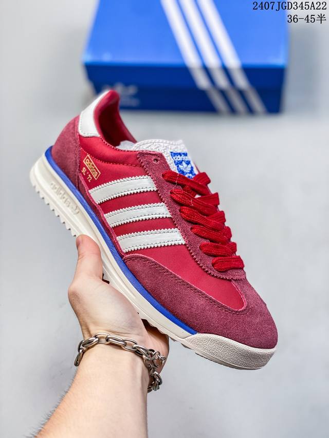 36-45半码。 阿迪达斯 Adidas Originals Gazelle Indoor 三叶草休闲防滑耐磨低帮板鞋 07Jgd345A22