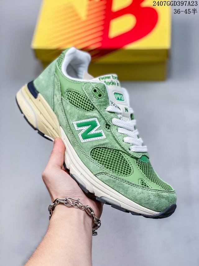 New Balance Nb993新百伦美产绿色紫色轻便运动总统跑步鞋24新款尺码：36-45半 07Ggd397A23