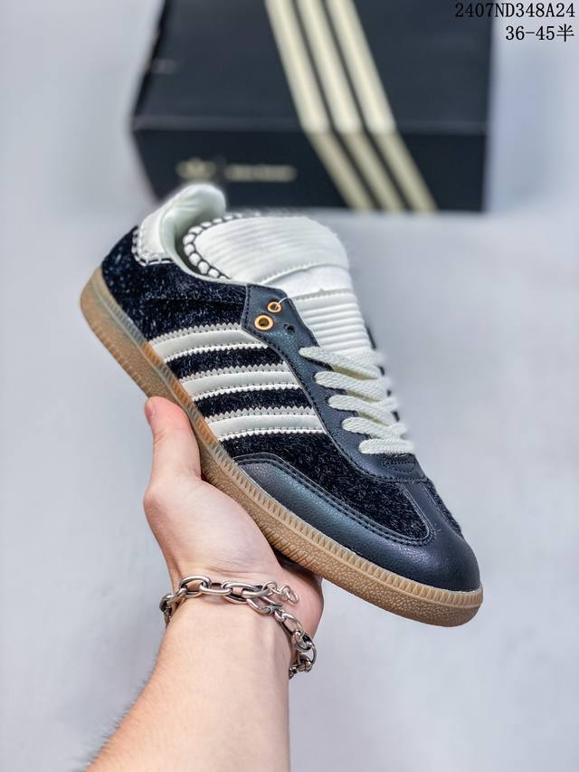 福利特价adidas Originals Samba Og 桑巴舞系列绅士德训足球风百搭低帮休闲运动板鞋ie5835 07Nd348A24