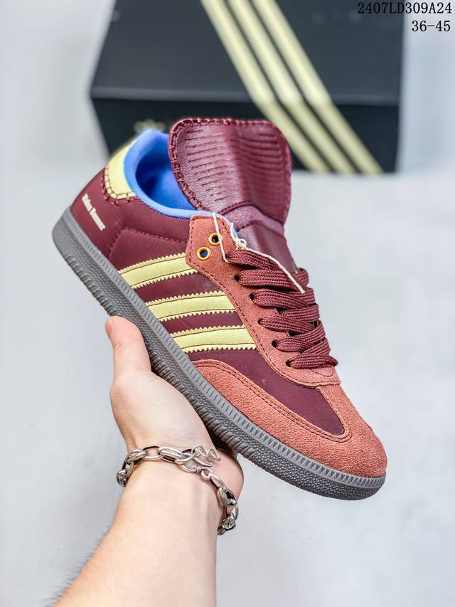 真标阿迪达斯adidas Originals Wb Nylon Samba Og桑巴舞系列绅士德训足球风百搭低帮休闲运动板鞋 货号:Ie0579 尺码:36 3