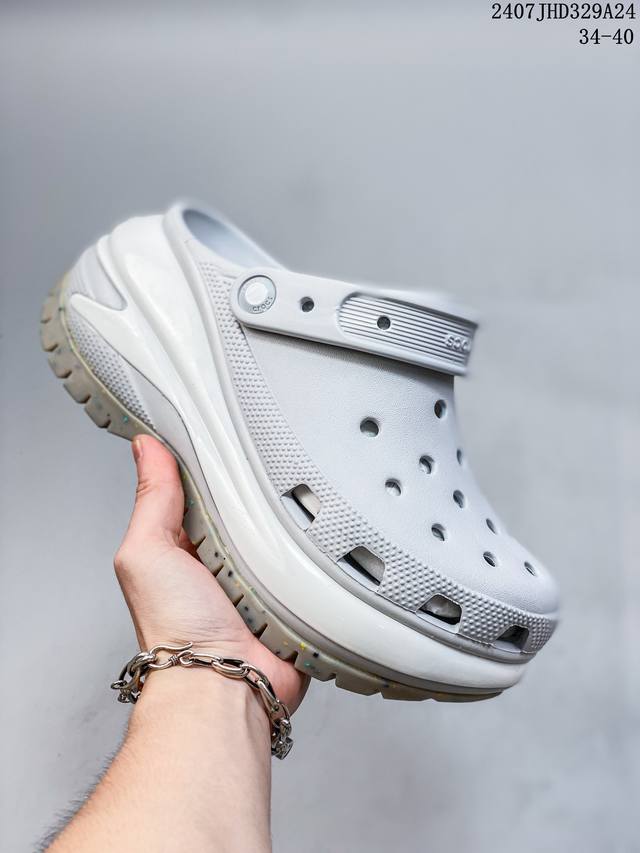 Crocs 卡骆驰 男女鞋原环保材料,软包无鞋盒美国休闲鞋履品牌 卡骆驰 Crocs Duet Max Ii 2 Clog Sandals 迪埃2代系列厚底户外