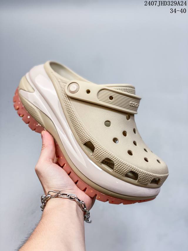 Crocs 卡骆驰 男女鞋原环保材料,软包无鞋盒美国休闲鞋履品牌 卡骆驰 Crocs Duet Max Ii 2 Clog Sandals 迪埃2代系列厚底户外