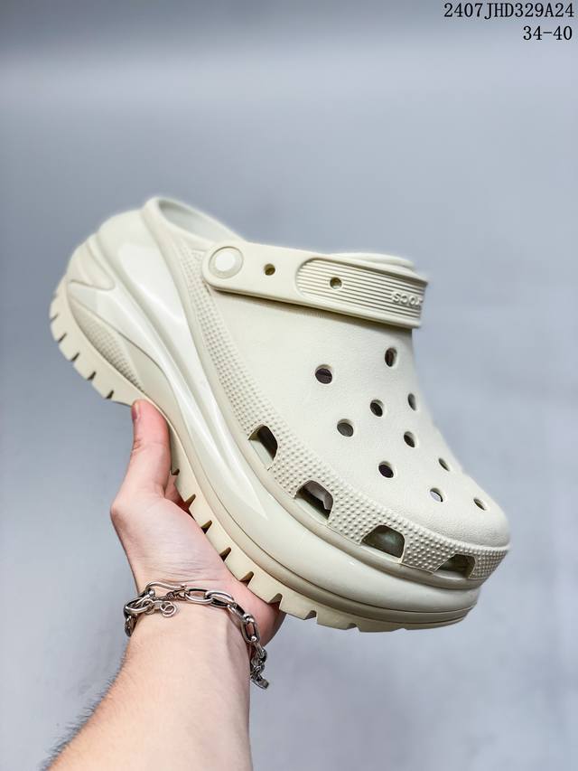 Crocs 卡骆驰 男女鞋原环保材料,软包无鞋盒美国休闲鞋履品牌 卡骆驰 Crocs Duet Max Ii 2 Clog Sandals 迪埃2代系列厚底户外