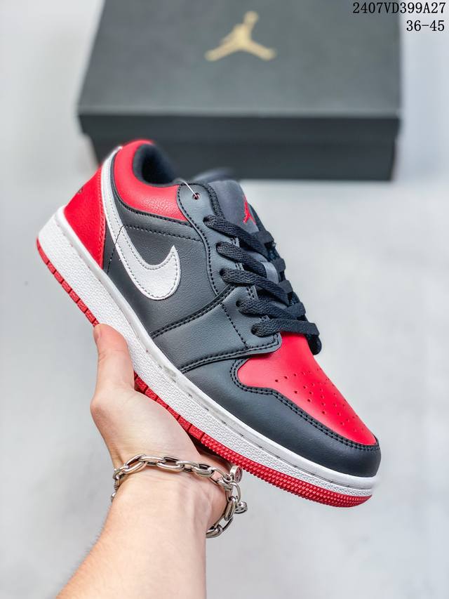 耐克 乔丹air Jordan 1 Low Aj1 乔1 乔丹1代aj1 低帮复古文化休闲运动篮球鞋。该鞋款从 1985 年元年款汲取设计灵感，焕新演绎简约经典