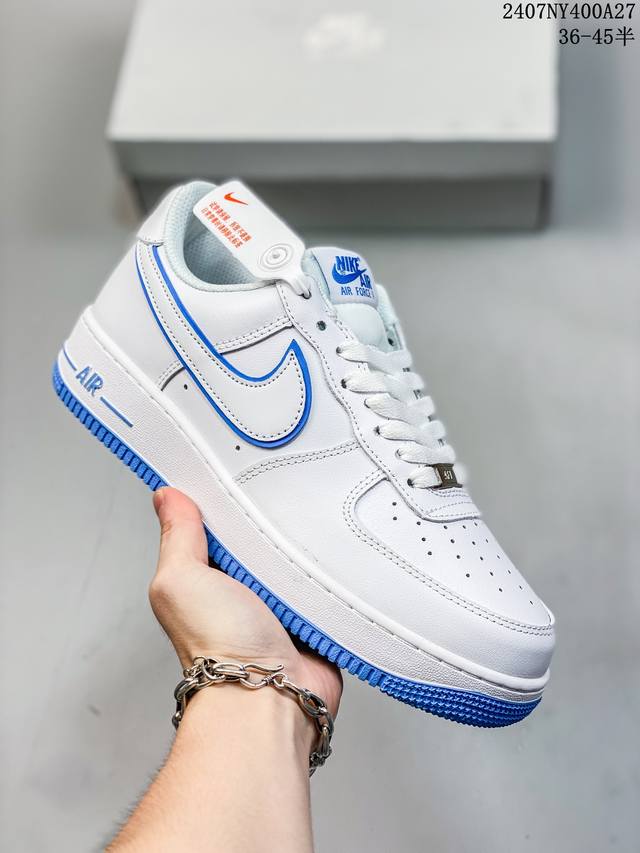 真标带半码 耐克nike Air Force 1 Low 空军一号 Af1 低帮百搭厚底增高休闲运动板鞋。柔软、弹性十足的缓震性能和出色的中底设计，横跨复古与现