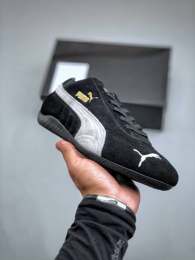 支持放e Puma Speedcet Og 黑白金彪马低帮复古运动休闲赛车跑鞋 398846 01 尺码：36-45 半