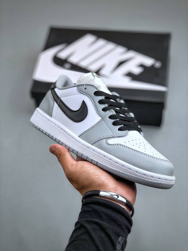 Nike Air Jordan 1 Retro Low Og Barons Aj1乔丹一代低帮经典复古文化休闲运动篮球鞋“Og烟灰白黑钩子”Cz0790-110