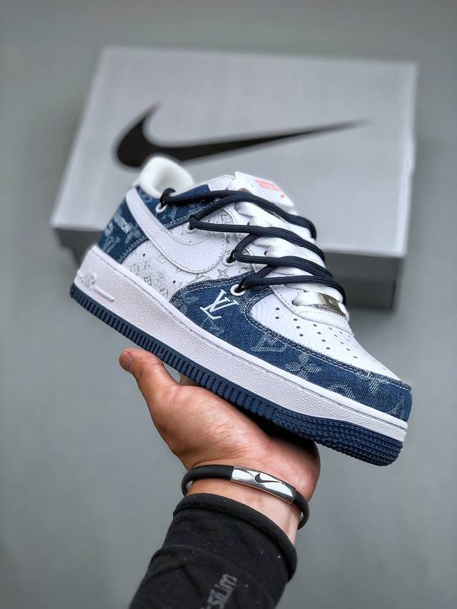 Nike Air Force 1'07 Low 联名定制绑带 空军低帮休闲板鞋 Zh0316-021 #定制鞋盒 定制皮料 原楦原纸板 纯正空军版型 内置全掌气