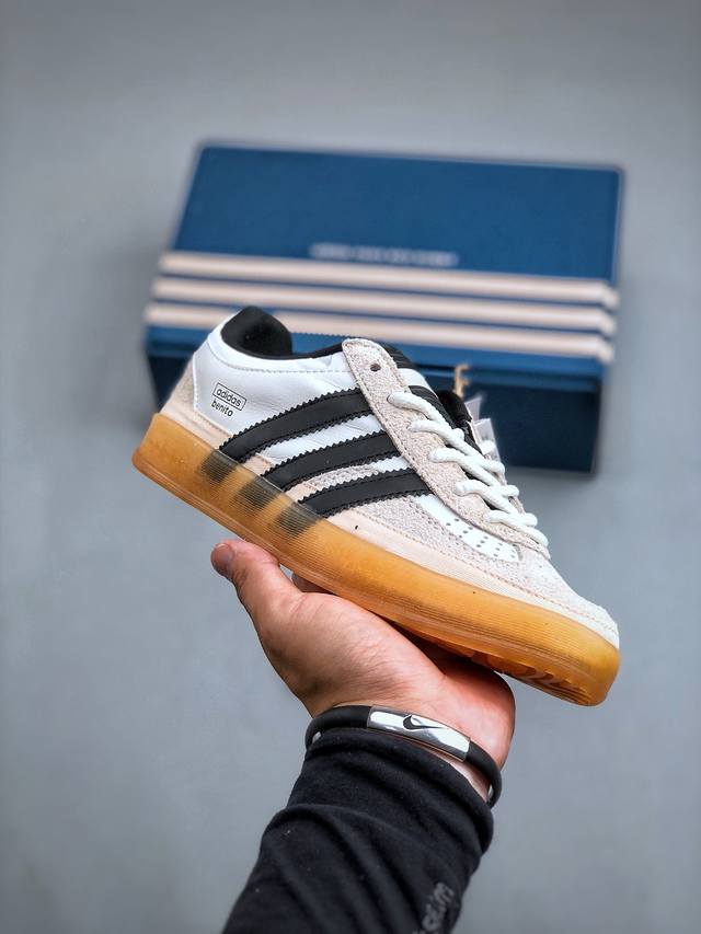 J版纯原 Bad Bunny X Adidas Originals Gazelle Indoor If9735 三叶草复古休闲防滑耐磨低帮板鞋 尺码：36-45