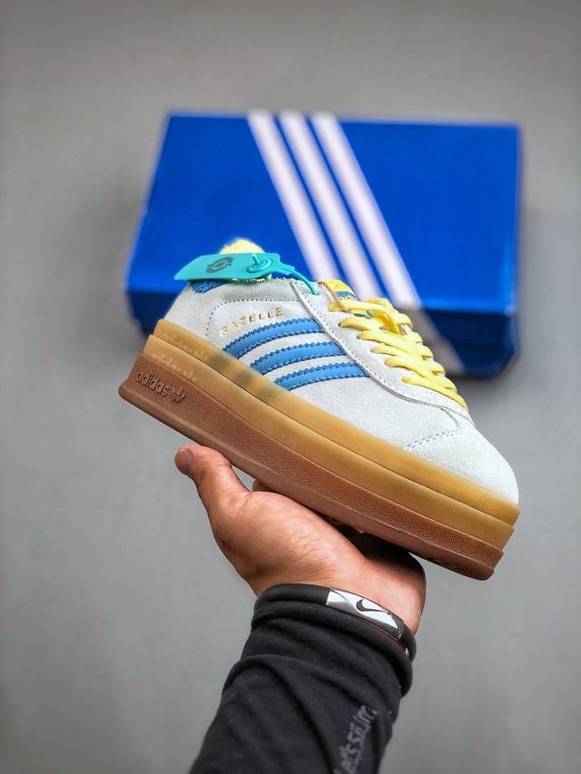 Adidas Originals Gazelle Bold Ie0428 三叶草厚底休闲防滑耐磨低帮板鞋 尺码：35-40 半