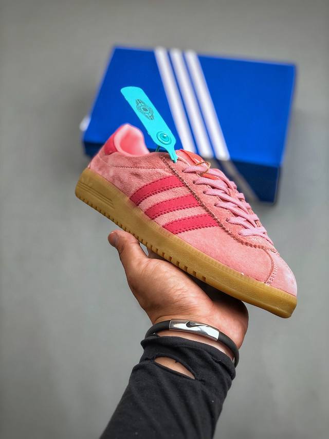 Adidas Originals Bermuda Trainers 百慕大系列经典复古德训风休闲运动板鞋fx“麂皮草莓粉生胶底”Ih0302尺码36-40 半