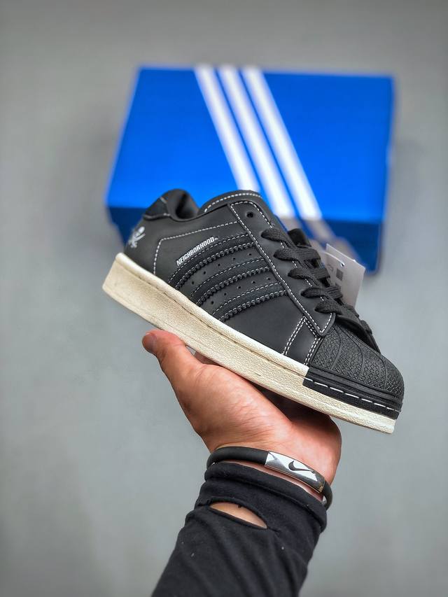 Adidas Originals Superstar Black White 经典贝壳头系列低帮百搭休闲运动板鞋id8650尺码35-44 半