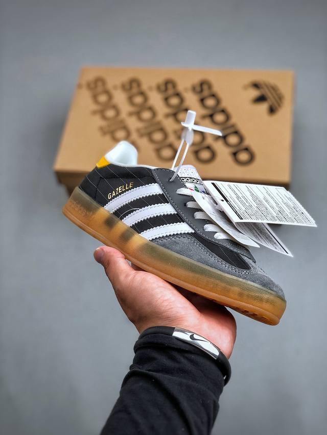 2024 年奥运会限定配色，阿迪达斯adidas Gazelle Indoor Trainers Olympic Black 羚羊内训系列低帮复古德训风百搭休闲