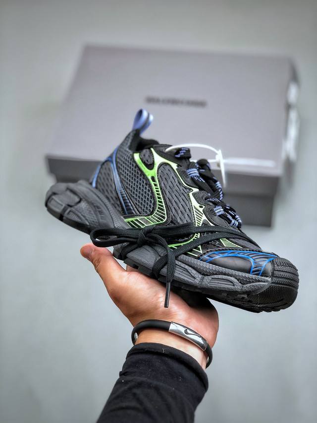 Vg版 法国高端奢侈品牌-巴黎世家balenciaga 3Xl Sneakers 3+系列低帮复古阔型底姥爹风潮流百搭休闲慢跑鞋男女鞋配件防尘袋及附送鞋带,升级