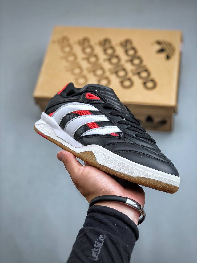 Adidas Originals Predator Mundial 猎鹰世界杯系列德训足球风百搭低帮休闲运动鞋黑白红棕货号：Ie5676尺码36-45 半