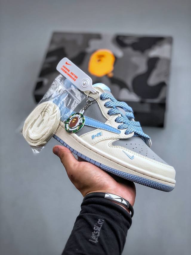 Travis Scott X Fragment Design X Jordan Air Jordan 1 Low Og Sp Aj1 乔1 Lv联名低帮文化休闲