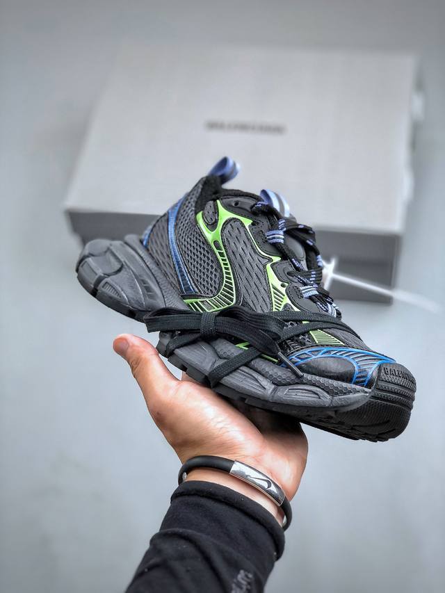 Ok版 法国高端奢侈品牌-巴黎世家balenciaga 3Xl Sneakers 3+系列低帮复古阔型底姥爹风潮流百搭休闲慢跑鞋男女鞋配件防尘袋及附送鞋带,升级