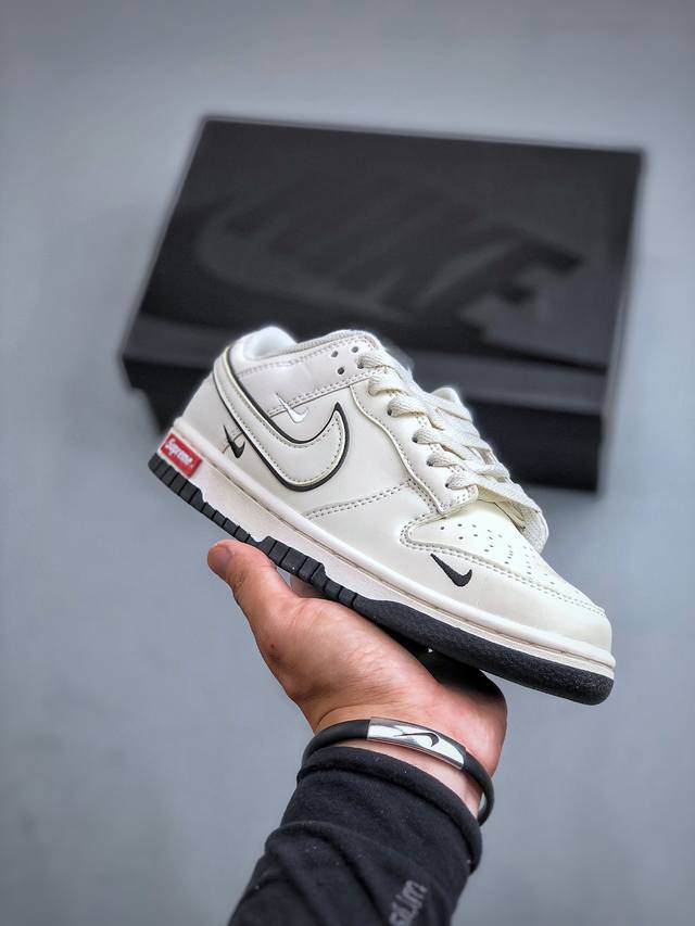 Nike Sb Dunk Low Off-White联名-米白灰勾 周年高端定制 低帮休闲板鞋 #定制鞋盒 大厂纯原品质出货 超高清洁度 皮料切割干净无任何毛边