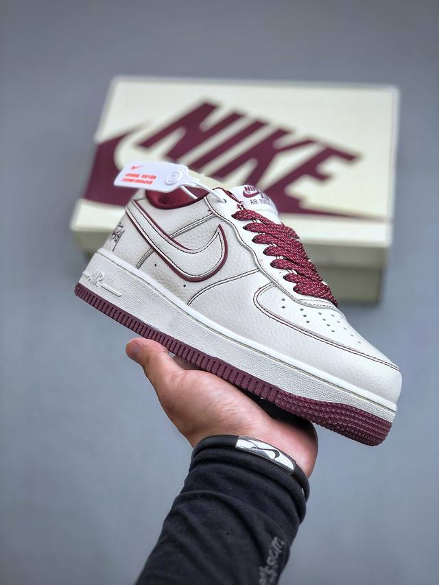 Nike Air Force 1 Low 07 X Stussy 斯图西白红满天星原楦头原纸板 打造纯正低帮空军版型专注外贸渠道 全掌内置蜂窝气垫 原盒配件 原