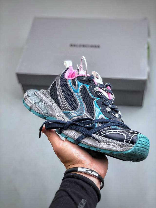 Fvg版本 法国高端奢侈品牌-巴黎世家balenciaga 3Xl Sneakers 3+系列低帮复古阔型底姥爹风潮流百搭休闲慢跑鞋男女鞋配件防尘袋及附送鞋带,