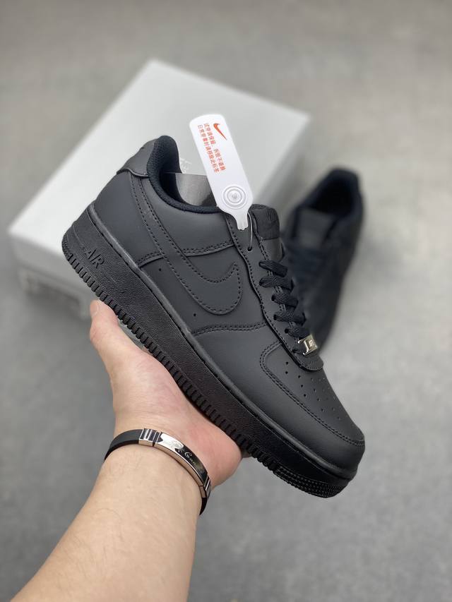 独家福利 核心特价 长期补货 Nike Air Force 1 '07 全黑 空军一号低帮休闲运动板鞋 原楦头原纸板 纯正空军版型 专注外贸渠道 全掌内置蜂窝气