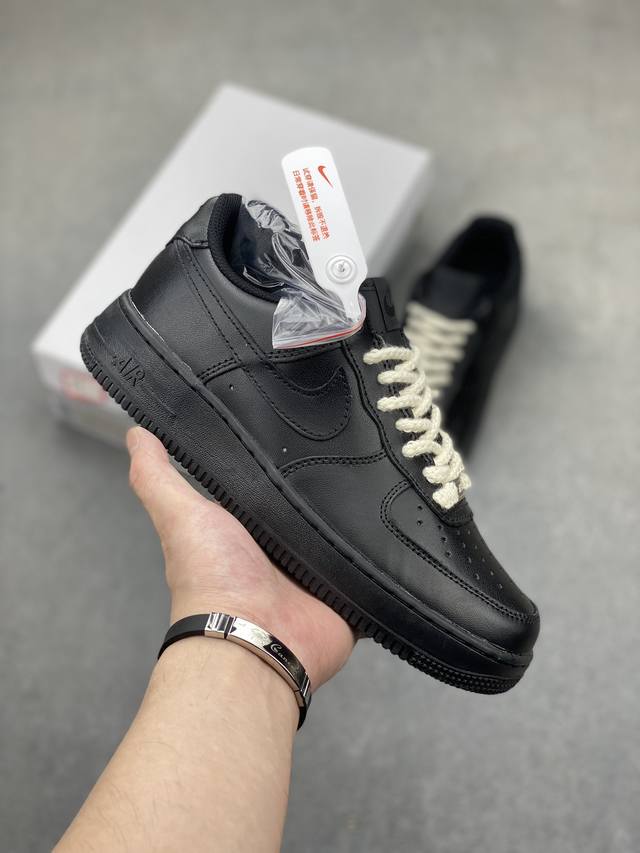 独家福利 核心特价 长期补货 Nike Air Force 1 '07 全黑 空军一号低帮休闲运动板鞋 原楦头原纸板 纯正空军版型 专注外贸渠道 全掌内置蜂窝气