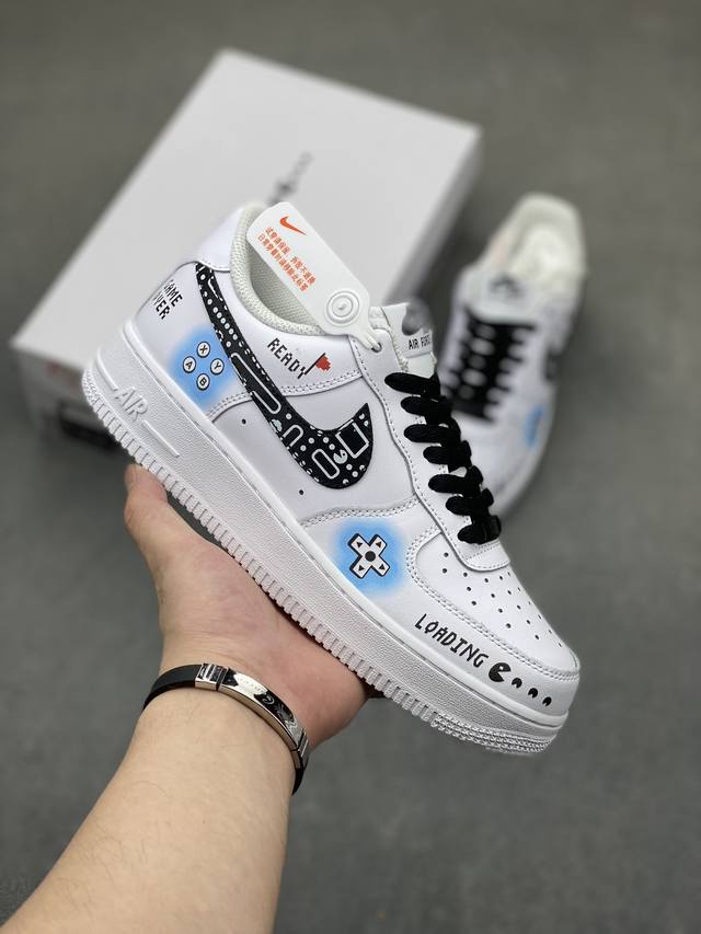 官方爆款定制 Ps5电玩主题nike Air Force 1 Low’07 吃豆人 空军一号低帮休闲板鞋 定制皮料 原楦原纸板 纯正空军版型 内置全掌气垫 货号