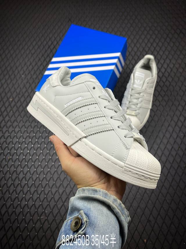 阿迪达斯adidas三叶草 Originals Superstar贝壳头系列低帮经典百搭休闲运动板鞋 货号:Le6116 尺码:35.5 36 36.5 37