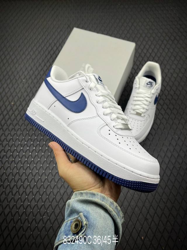 公司级空军 Nike Air Force1 空军原楦头原纸板 打造纯正空军版型#专注外贸渠道 全掌内置蜂窝气垫 #原盒配件 原厂中底钢印、拉帮完美 货号:Fj4