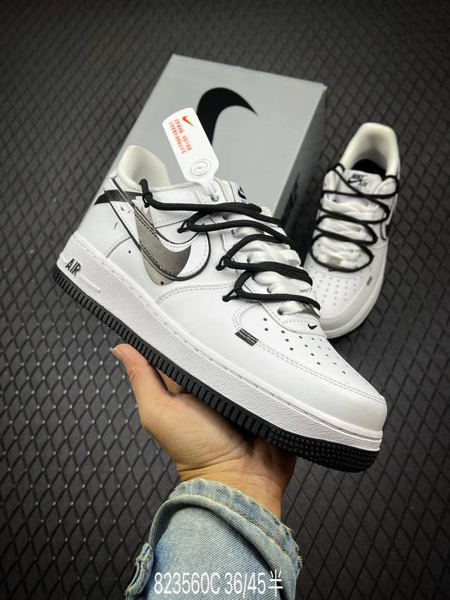 公司级nike Air Force 1‘07 解构抽绳 原楦头原纸板 打造纯正低帮空军版型 专注外贸渠道 全掌内置蜂窝气垫 原盒配件 原厂中底钢印、拉帮完美 官