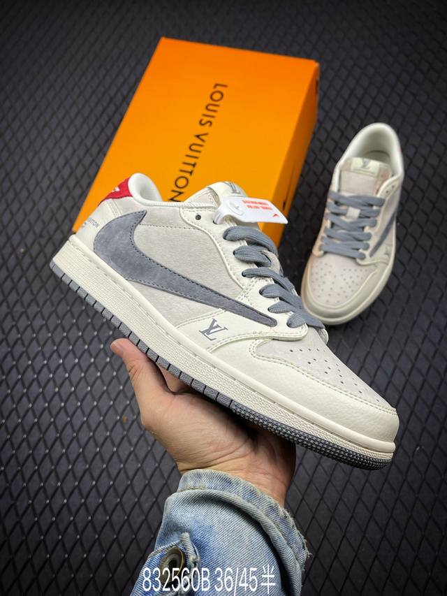 公司级travis Scott X Fragment Design X Jordan Air Jordan 1 Low Og Sp Aj1 乔1 Lv联名低帮文