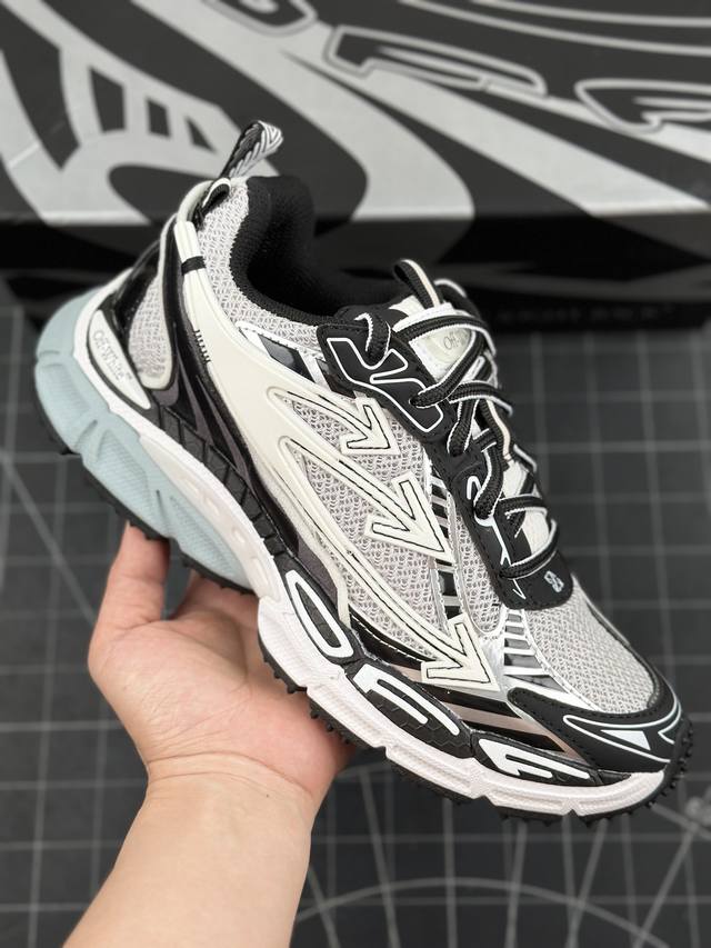 Off-White C O Virgil Abloh 2024S Ow最新款情侣款跑鞋 百分百原盒正确版 原楦原纸板数据开发 4层分离大底 鞋面采用3D立体打印