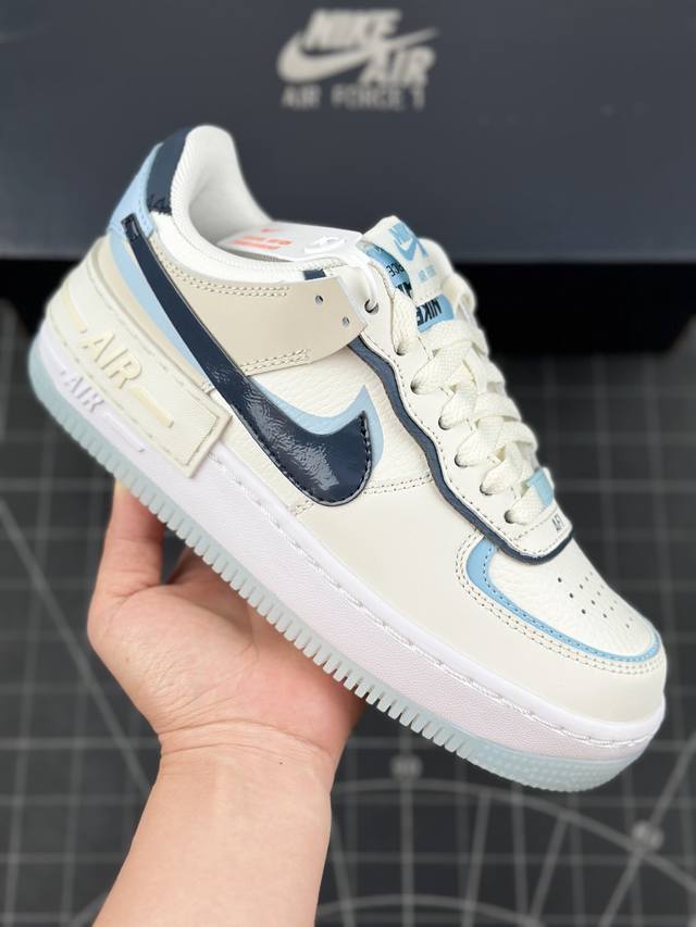 耐克 W Nike Air Force 1 Shadow 全新少女系解构主义设计 马卡龙空军一号轻量增高低帮百搭板鞋 #双层轻量eva发泡中底+防滑rb橡胶外圈