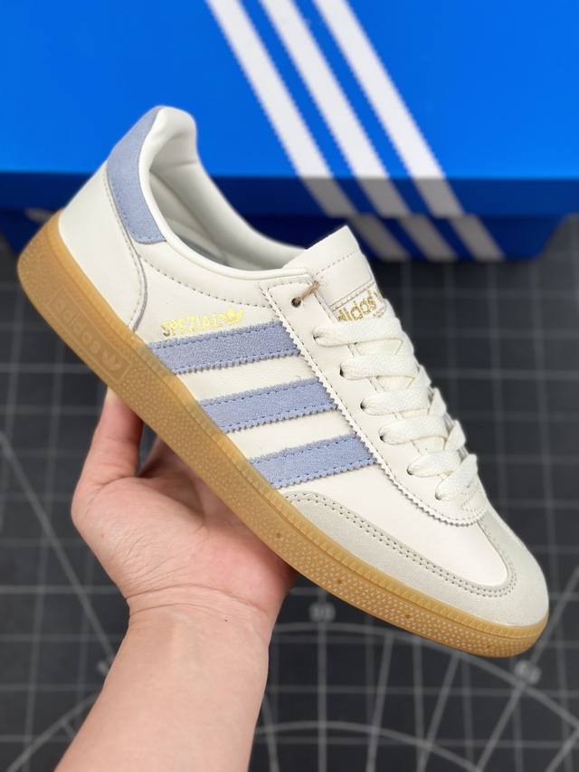 公司级阿迪达斯adidas Originals Handball Spezial 手球运动员系列百搭休闲运动板鞋 原楦开发纸版楦型#采用猪巴革组合太空革鞋面材质