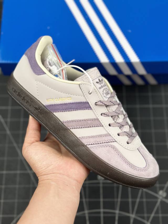 公司级adidas Originals Gazelle Indoor Kith W 三叶草休闲防滑耐磨低帮板鞋 鞋头出色设计 塑就出众贴合感 稳固的后跟贴合足部