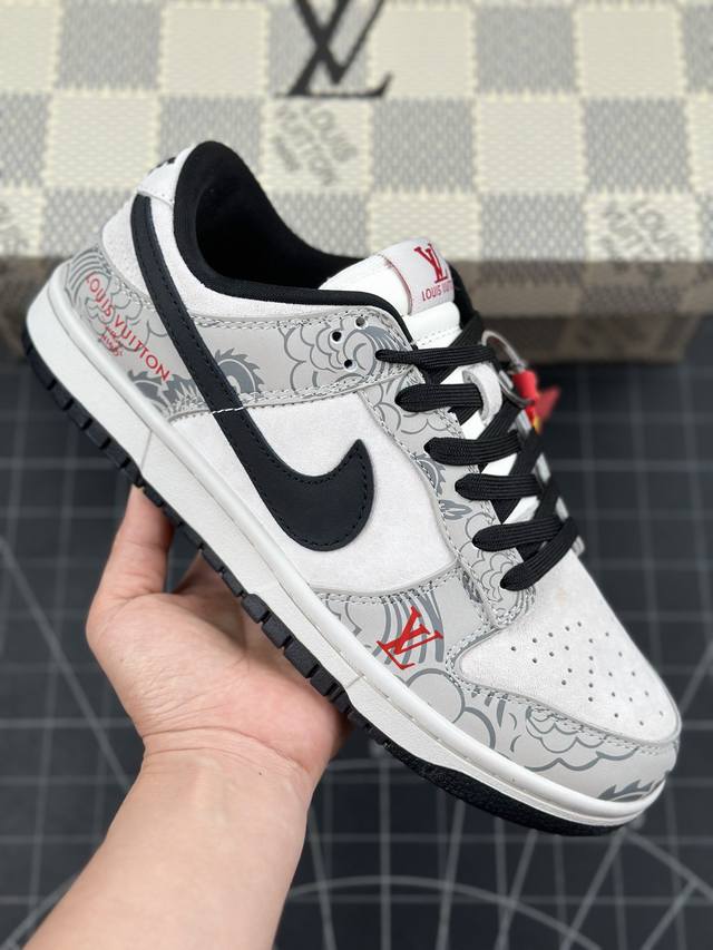 耐克nk Sb Dunk Low Retro 中国年限定-灰龙 周年高端定制 低帮休闲板鞋 定制鞋盒 大厂纯原品质出货 超高清洁度 皮料切割干净无任何毛边 细节