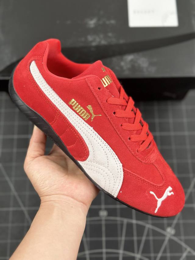 彪马 Puma Speedcat Og+ Sparco 红金标 防滑耐磨 休闲运动鞋 支持侧踏时的踏步工作 即使在健身房等使用环境中也能确保透气性 像吸盘一样的