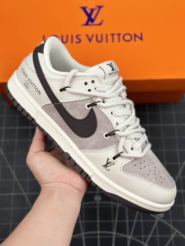 Nk Sb Dunk Low Lv联名-咖啡猪八 周年高端定制 低帮休闲板鞋 #定制鞋盒 大厂纯原品质出货 超高清洁度 皮料切割干净无任何毛边 细节完美 货号：