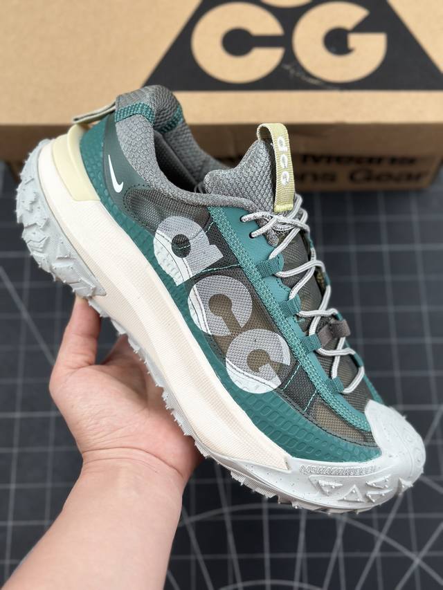 耐克nike Acg Mountain Fly 2 Low”Forest Green Grey“Acg山脉2代系列低帮户外登山越跑徒步休闲运动鞋“网布森林绿灰”