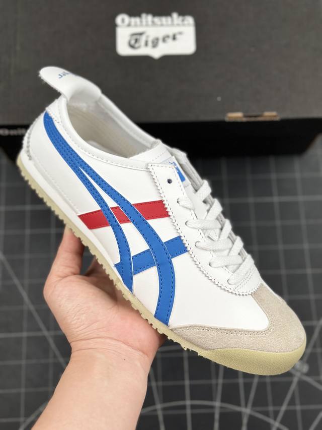 公司级onitsuka Tiger Mexico 66 鬼冢虎 低帮减震支撑低邦运动休闲鞋 这款鞋由皮革制成，具有鞋跟交叉加固设计，可提供更高的稳定性和全天舒适