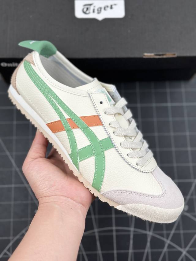 公司级onitsuka Tiger Mexico 66 鬼冢虎 低帮减震支撑低邦运动休闲鞋 这款鞋由皮革制成，具有鞋跟交叉加固设计，可提供更高的稳定性和全天舒适