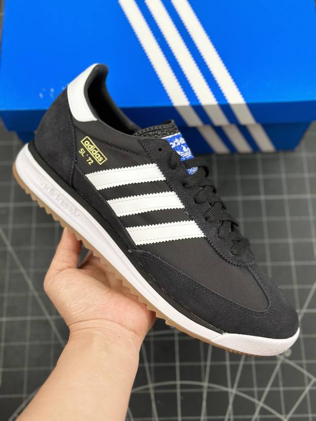 Adidas Originals Sl 72 Rs 阿迪休闲防滑耐磨低帮板鞋 经典低帮设计和橡胶外底，采用舒爽尼龙鞋面，绒面革饰面和皮革细节 搭载着 Ecote