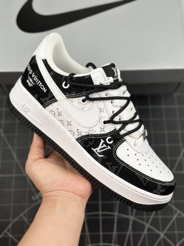 公司级路易威登louis Vuitton 联名定制 Nike Air Force 1 Low '07 空军绑带低帮休闲板鞋 定制鞋盒 定制皮料 原楦原纸板 纯正