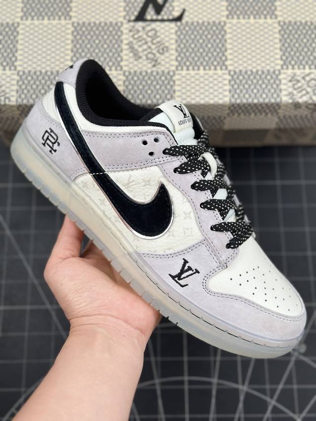 Nk Sb Dunk Low Retro Lv联名-夜光米白灰冠军 周年高端定制 低帮休闲板鞋 #定制鞋盒 大厂纯原品质出货 超高清洁度 皮料切割干净无任何毛边