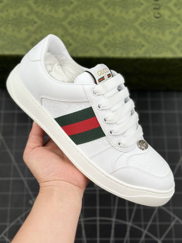 镂空芯片版本 Gucci Distressed Screener Sneaker古驰小脏鞋系列 经典原型复古百搭做旧老爹板鞋 复古学院风 怀旧版 原版做旧 尺码