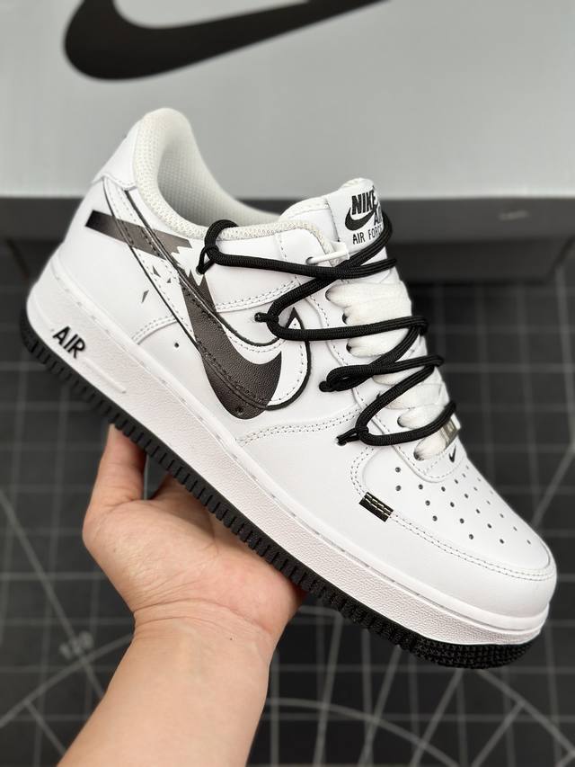 二次元主题 Nike Dunk Low 断勾喷绘 空军一号解构抽绳绑带低帮休闲板鞋 定制皮料 原厂3D打印 定制鞋盒 原楦原纸板 纯正空军版型 内置全掌气垫 货