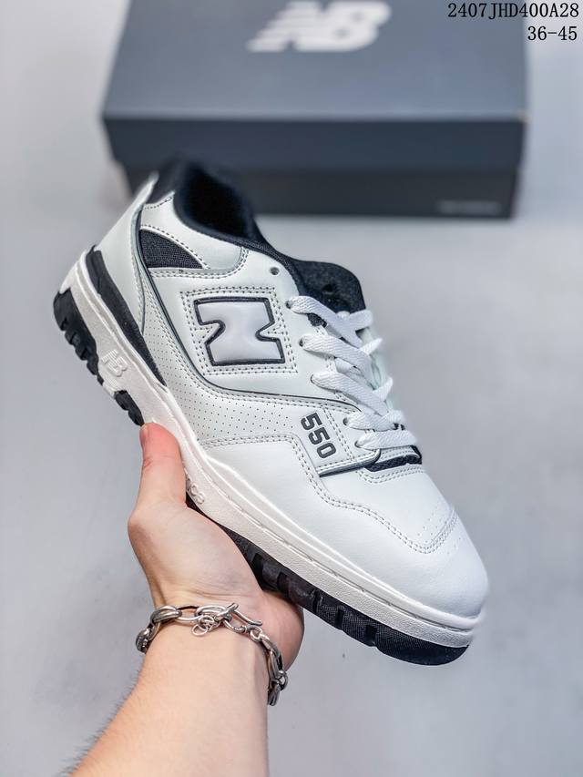 new Balance Bb550 复古跑鞋 系列复古休闲运动慢跑鞋new Balance 550系列，以更纯粹的复古风格设计打造的全新造型。侧身还以解构设计，